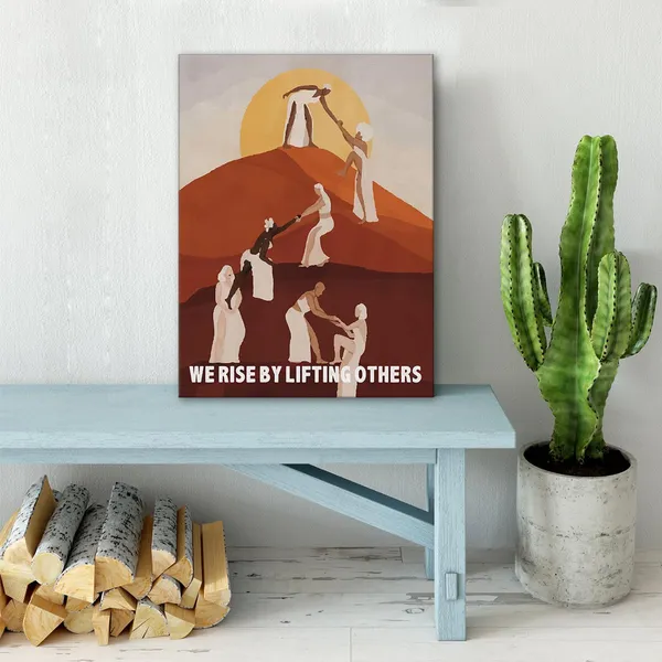 Multicolor_Feminist_Wall_Art_Canvas_Painting_Print_Framed_Women_Empowerment_Poster_Canvas_Sign_|_For_Home_Office_Decor_(12_X_16_Inch)