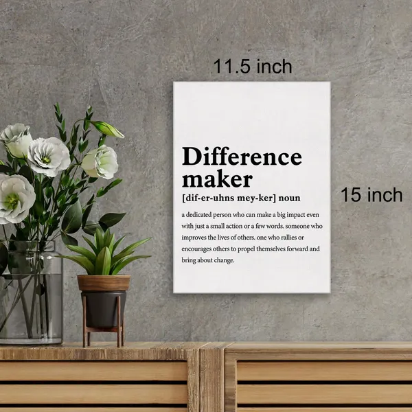Multicolor_Difference_Maker_Definition_Print_Canvas_Wall_Art_Home_Office_Decor_Modern_Minimalist_Painting_Ready_To_Hang_12_X_16_Canvas_Teacher_Poster_Framed_Best_Friend_Gift