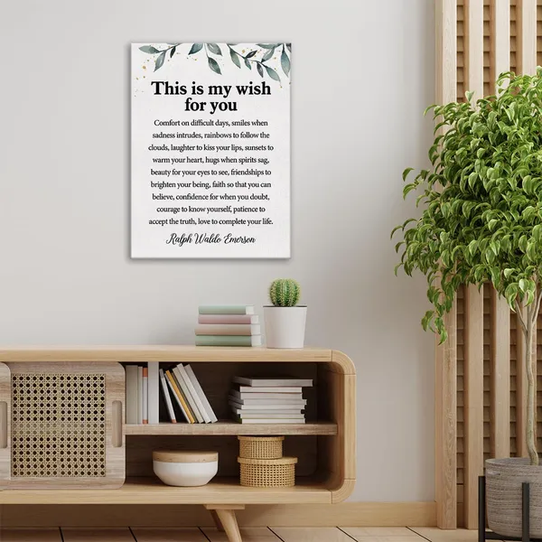 Multicolor_Inspirational_Quotes_Canvas_Wall_Art_Motivational_This_Is_My_Wish_|_For_You_Ralph_Waldo_Emerson_Quote_Canvas_Print_Positive_Poem_Canvas_Painting_Office_Home_Wall_Decor_Framed_Gift_12"X15"_Ready_To_Hang