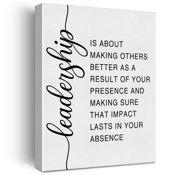 Multicolor_Leadership_Quote_Canvas_Wall_Art_Motivational_Leadership_Canvas_Print_Painting_Office_Home_Wall_Decor_Framed_Leader_Teacher_Boss_Gift_12"X15"_Ready_To_Hang