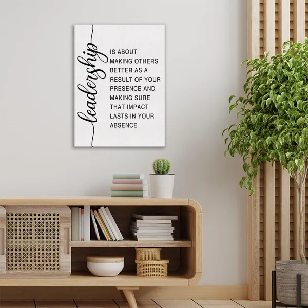 Multicolor_Leadership_Quote_Canvas_Wall_Art_Motivational_Leadership_Canvas_Print_Painting_Office_Home_Wall_Decor_Framed_Leader_Teacher_Boss_Gift_12"X15"_Ready_To_Hang