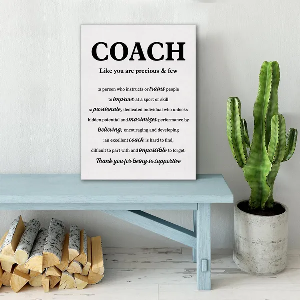 Multicolor_Inspirational_Coach_Canvas_Wall_Art_Coach_Appreciation_Canvas_Print_Coach_Thank_You_Painting_Home_Office_Wall_Decor_Framed_Retirement_Gift_12"X15"_Ready_To_Hang
