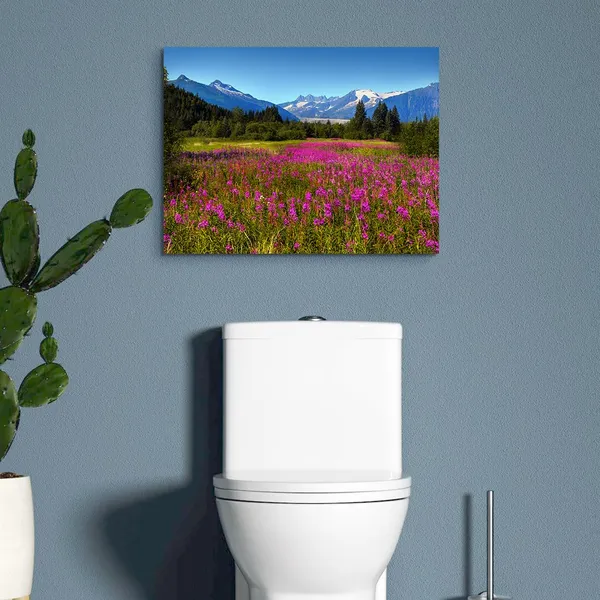 Multicolor_Landscape_Wall_Art_Purple_Lavender_Field_Canvas_Art_Prints_Mountain_Scenery_Picture_Nature_Wilderness_Photography_Modern_Art_Framed_|_For_Living_Room_Bedroom_Home_Office_-_12"X16"X1Pcs