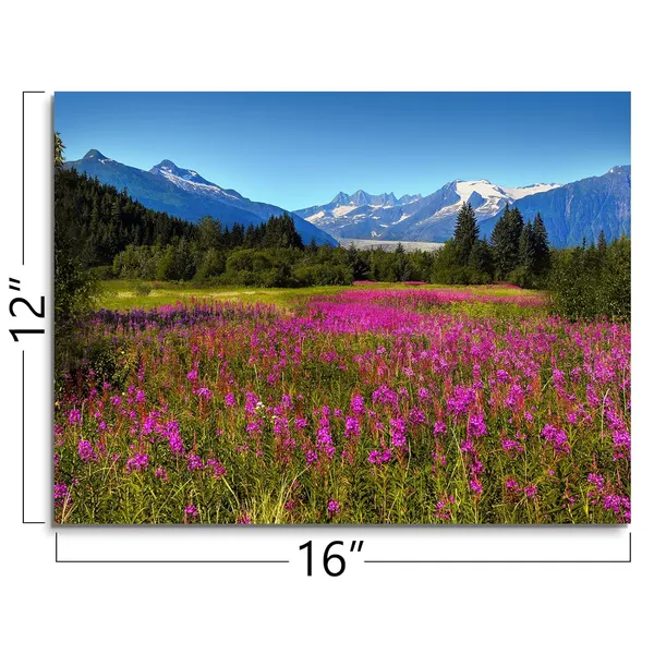 Multicolor_Landscape_Wall_Art_Purple_Lavender_Field_Canvas_Art_Prints_Mountain_Scenery_Picture_Nature_Wilderness_Photography_Modern_Art_Framed_|_For_Living_Room_Bedroom_Home_Office_-_12"X16"X1Pcs