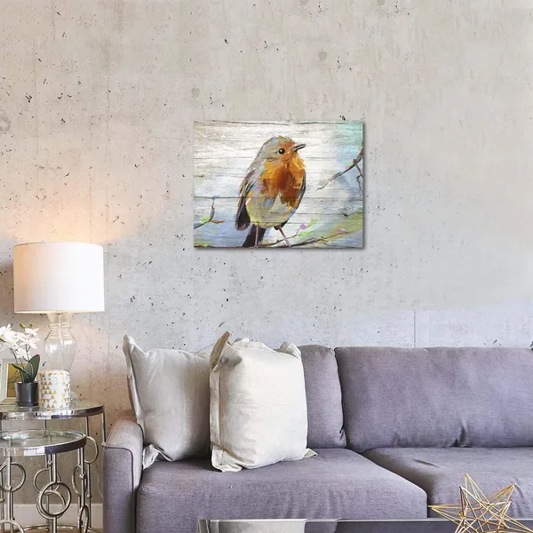 Multicolor_Watercolor_Bird_On_Wooden_Texture_Background_Canvas_Wall_Art_Kitchen_Accessories_Wall_Decorations_|_For_Living_Room_12X16_In_1_Pcs_Stretched_And_Framed