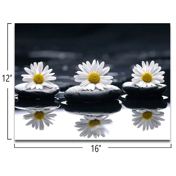 Multicolor_Daisy_And_Stone_Wall_Art_12"X16"_1_Panel