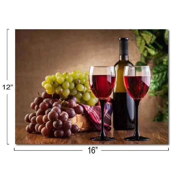 Multicolor_Grape_And_Wine_Canvas_Print_Wall_Art_Kitchen_Accessories_Wall_Decorations_|_For_Living_Room_12X16_In_1_Pcs_Stretched_And_Framed