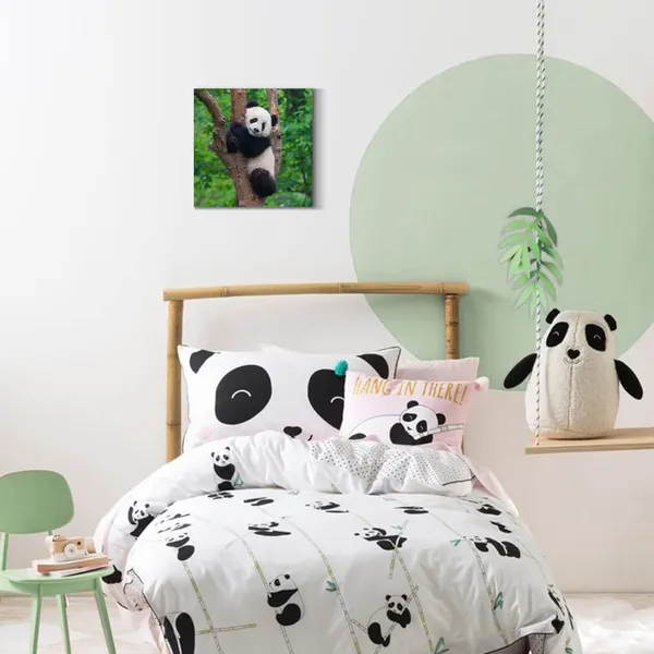 Multicolor_Black_And_White_Animal_Wall_Art_Cute_Panda_Poster_Picture_Canvas_Prints_Green_Painting_Walls_Decor_|_For_Bedroom_Bathroom_Nursery_Framed_Artwork_Home_Decoration_12"X12"_1_Piece