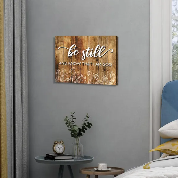Multicolor_Rustic_Brown_Christian_Wall_Art_Be_Still_Know_That_I_Am_God_Picture_Canvas_Bible_Verses_Wall_Decor_Living_Room_Farmhouse_Religious_Inspirational_Quotes_Artwork_Bedroom_Office_Home_Decorations_12X16"