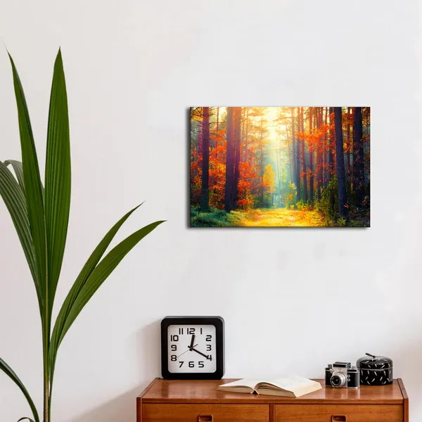 Multicolor_Fall_|_Forest_Canvas_Wall_Art_Autumn_Tree_Scenery_Wall_Decor_|_For_Living_Room_Bedroom_Nature_Landscape_Prints_Pictures_Sunshine_Orange_Maple_Leaves_Paintings_Artwork_Dining_Room_Home_Decorations_12X16