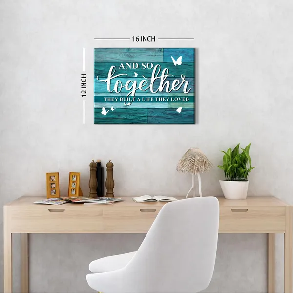 Multicolor_Teal_Together_Wall_Art_Rustic_Family_Signs_Picture_|_For_Kitchen_Living_Room_Inspirational_Love_Saying_Poster_Dining_Room_Decor_Canvas_Farmhouse_Textured_Painting_Artwork_Bedroom_Home_Decorations_12X16