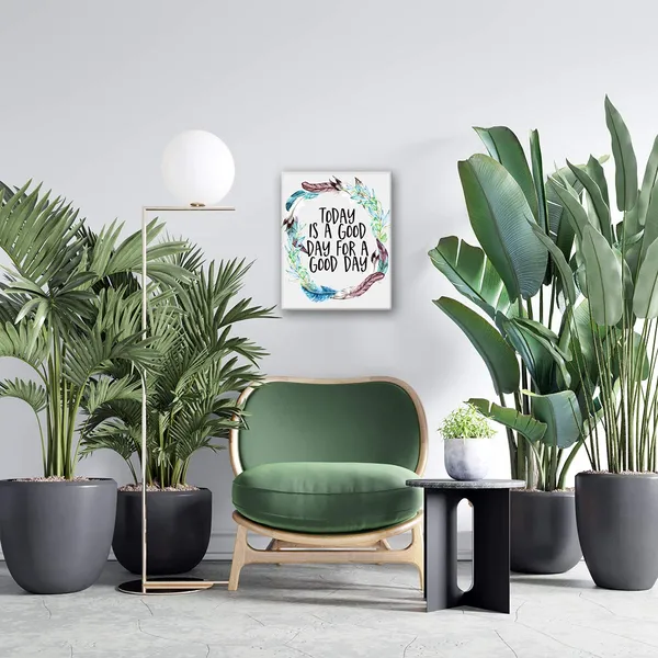 Multicolor_Inspirational_Today_Is_A_Good_Day_Quotes_Theme_Canvas_Wall_Art_|_For_Office_Studios_School_Dorm_Wall_Decor,_Inspirational_Motivational_Living_Room_Bedroom_Office_Home_Decor_(White)