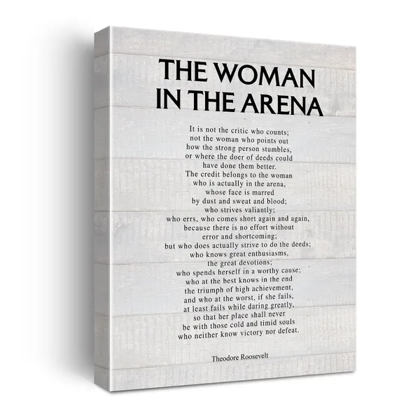 Multicolor_Motivational_The_Woman_In_The_Arena_Quote_Poster_Canvas_Wall_Art_|_For_Office_Home_Decor_-_Positive_Speech_Canvas_Print_Wall_Art_Painting_Ready_To_Hang_Gifts_-_Easel_&_Hanging_Hook_12_X_16_Inch