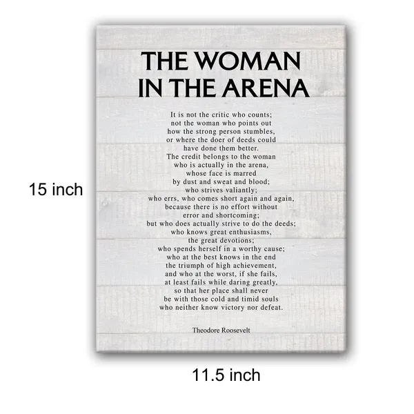 Multicolor_Motivational_The_Woman_In_The_Arena_Quote_Poster_Canvas_Wall_Art_|_For_Office_Home_Decor_-_Positive_Speech_Canvas_Print_Wall_Art_Painting_Ready_To_Hang_Gifts_-_Easel_&_Hanging_Hook_12_X_16_Inch