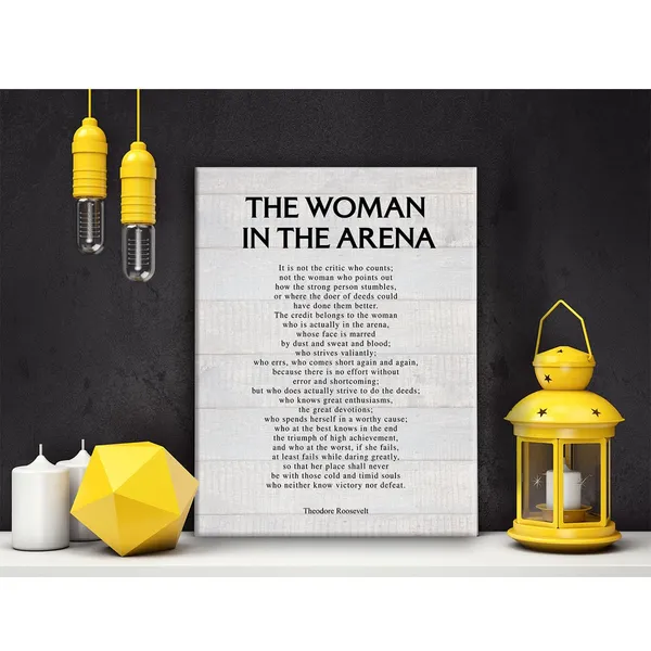 Multicolor_Motivational_The_Woman_In_The_Arena_Quote_Poster_Canvas_Wall_Art_|_For_Office_Home_Decor_-_Positive_Speech_Canvas_Print_Wall_Art_Painting_Ready_To_Hang_Gifts_-_Easel_&_Hanging_Hook_12_X_16_Inch