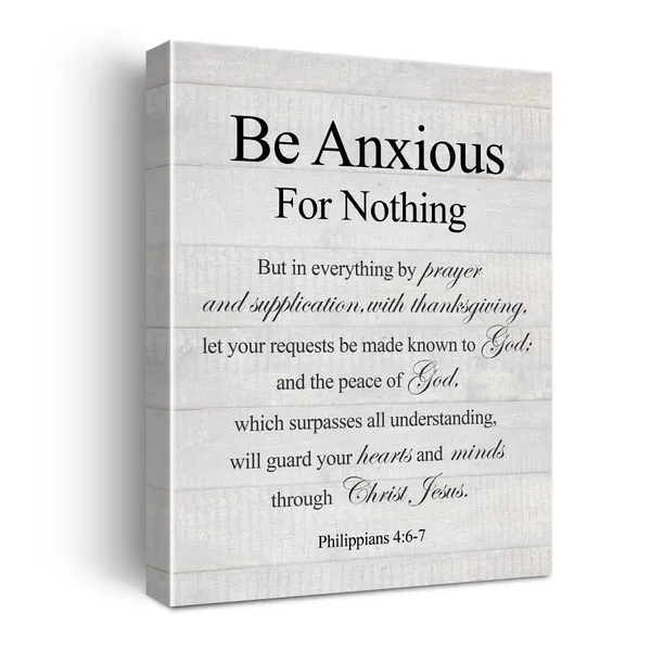 Multicolor_Christian_Artwork_Philippians_4:6-7_Be_Anxious_|_For_Nothing_Poster_Canvas_Wall_Art_|_For_Home_Decor_-_Positive_Scripture_Quote_Canvas_Print_Wall_Art_Painting_Ready_To_Hang_Gifts_-_Easel_&_Hanging_Hook_12_X_16_Inch