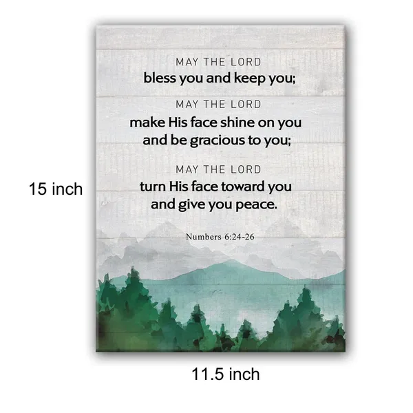Multicolor_Christian_Numbers_6:24-26_May_The_Lord_Bless_You_And_Keep_You_Poster_Canvas_Wall_Art_|_For_Home_Office_Decor_-_Positive_Scripture_Canvas_Print_Wall_Art_Painting_Ready_To_Hang_Gifts_-_Easel_&_Hanging_Hook_12_X_16_Inch