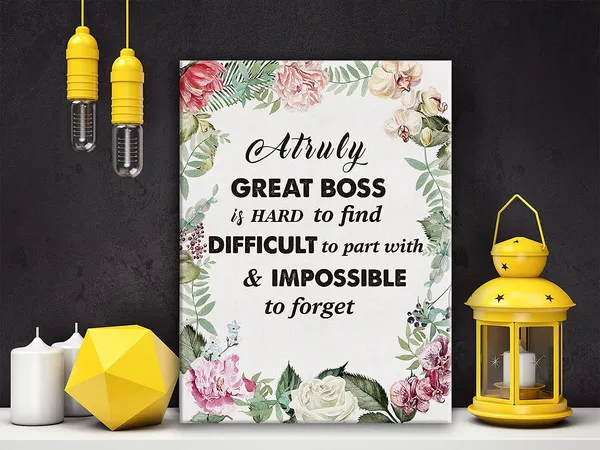 Multicolor_A_Truly_Great_Boss_Is_Hard_To_Find,_Boss_Framed_Canvas_Wall_Art,_Boss_Quote_Print,_Leaving_Work_/_Farewell_/_Retirement_11.5"_X_15"