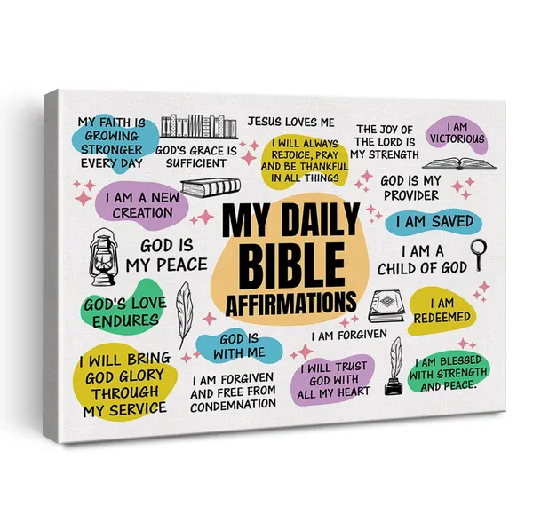 Multicolor_Christian_Bible_Affirmation_Poster_Canvas_Wall_Art_|_For_Office_Home_Decor_-_My_Daily_Bible_Affirmations_Canvas_Painting_Bible_Verse_Scripture_Print_Ready_To_Hang_Gift_-_Easel_&_Hanging_Hook_12_X_16_Inch