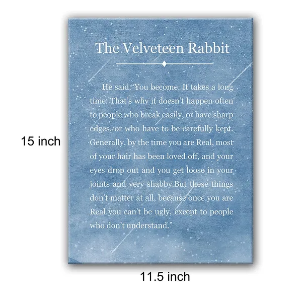 Multicolor_The_Velveteen_Rabbit_Quote_Poster_Canvas_Wall_Art_|_For_Home_Decor_-_Inspirational_Canvas_Print_Wall_Art_Ready_To_Hang_Gifts_-_Easel_&_Hanging_Hook_12_X_16_Inch