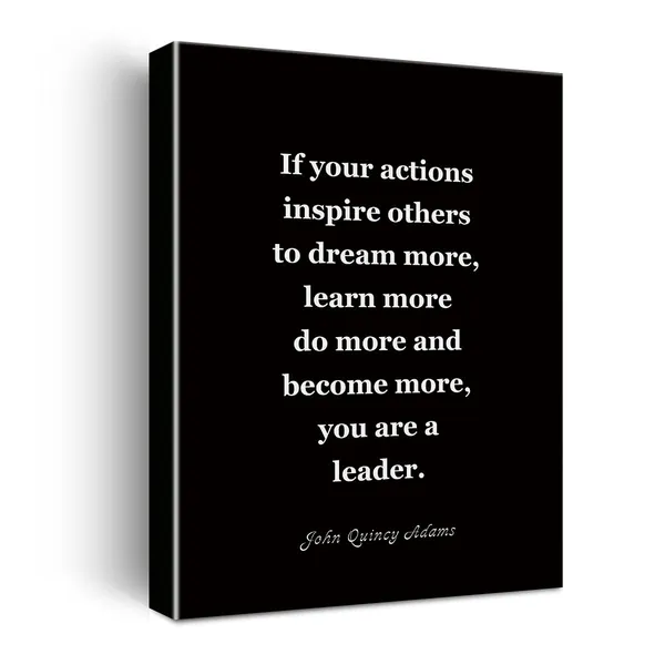 Multicolor_John_Quincy_Adams_Framed_Canvas_Wall_Art-_If_Your_Actions_Inspire_Others_To_Dream_More,-_Leadership_Boss_/_Leaving_Work_/_Farewell_/_Retiremen11.5"_X_15"