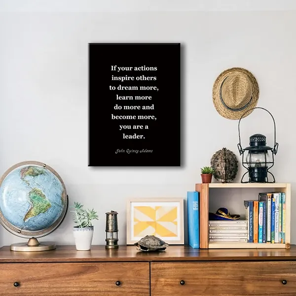 Multicolor_John_Quincy_Adams_Framed_Canvas_Wall_Art-_If_Your_Actions_Inspire_Others_To_Dream_More,-_Leadership_Boss_/_Leaving_Work_/_Farewell_/_Retiremen11.5"_X_15"
