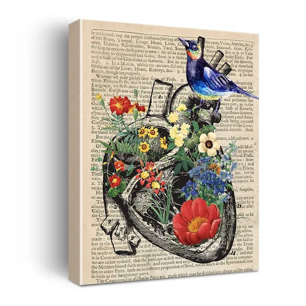 Multicolor_Anatomy_Art_Print_Poster_Canvas_Wall_Art_|_For_Home/Doctor_Office/Medical_School_Decor_-_Easel_&_Hanging_Hook_12_X_16_Inch