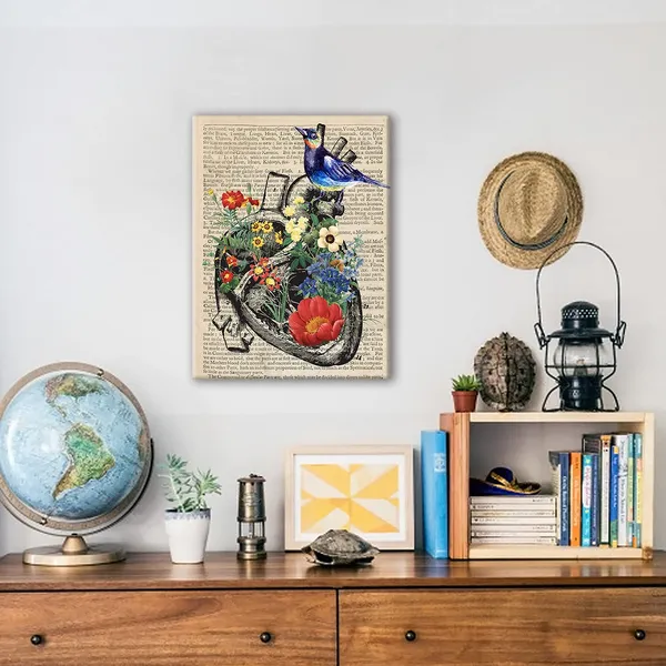Multicolor_Anatomy_Art_Print_Poster_Canvas_Wall_Art_|_For_Home/Doctor_Office/Medical_School_Decor_-_Easel_&_Hanging_Hook_12_X_16_Inch