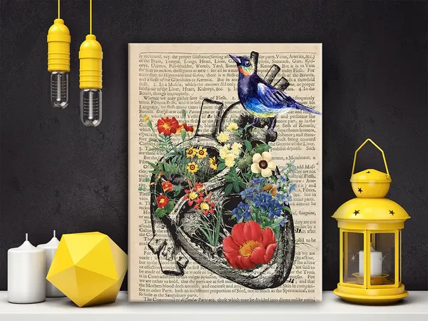 Multicolor_Anatomy_Art_Print_Poster_Canvas_Wall_Art_|_For_Home/Doctor_Office/Medical_School_Decor_-_Easel_&_Hanging_Hook_12_X_16_Inch