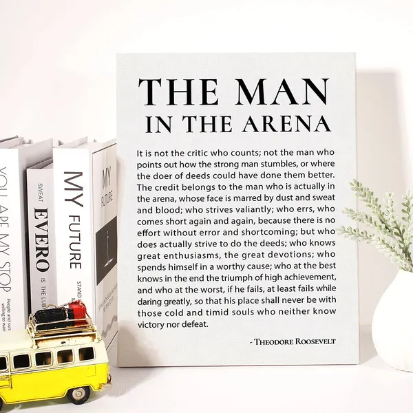 Multicolor_Inspirational_Canvas_Wall_Art_Motivational_The_Man_In_The_Arena_Quote_Canvas_Print_Positive_Theodore_Roosevelt_Speech_Canvas_Painting_Office_Home_Wall_Decor_Framed_Gift_12_X_16_Inch