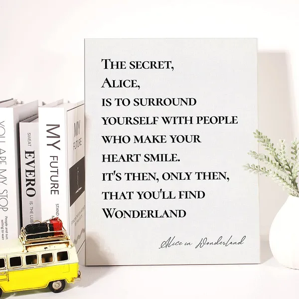 Multicolor_Canvas_Wall_Art_Inspirational_Alice_In_Wonderland_Quote_Canvas_Print_Positive_Canvas_Painting_Home_Bedroom_Wall_Decor_Framed_Gift_12_X_16_Inch