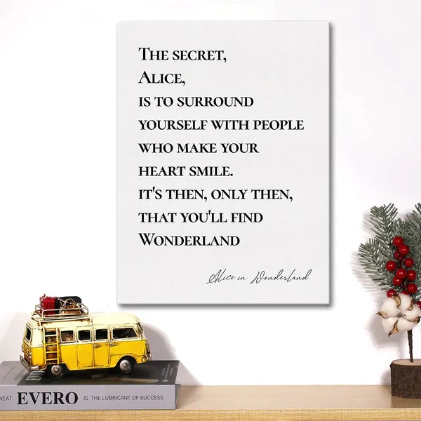 Multicolor_Canvas_Wall_Art_Inspirational_Alice_In_Wonderland_Quote_Canvas_Print_Positive_Canvas_Painting_Home_Bedroom_Wall_Decor_Framed_Gift_12_X_16_Inch
