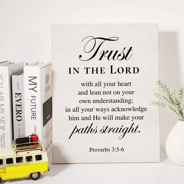 Multicolor_Christian_Canvas_Wall_Art_Motivational_Trust_In_The_Lord_Canvas_Print_Positive_Scripture_Bible_Verse_Painting_Home_Wall_Decor_Framed_Baptism_Gift12_X_16_Inch