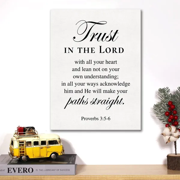 Multicolor_Christian_Canvas_Wall_Art_Motivational_Trust_In_The_Lord_Canvas_Print_Positive_Scripture_Bible_Verse_Painting_Home_Wall_Decor_Framed_Baptism_Gift12_X_16_Inch