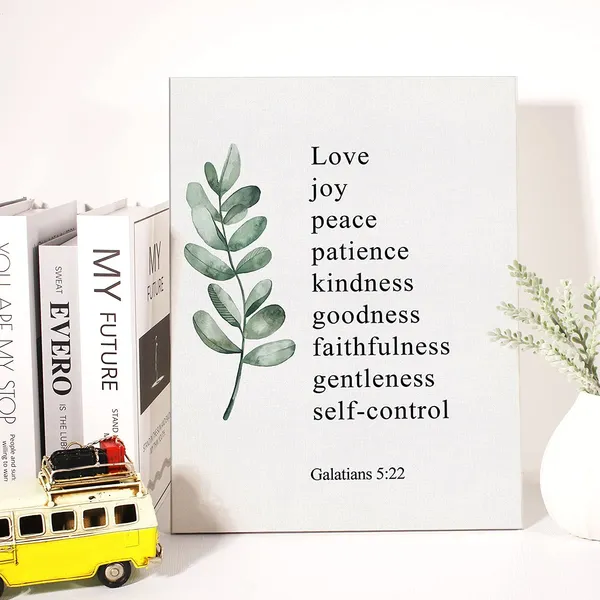 Multicolor_Christian_Canvas_Wall_Art_Galatians_5:22_Fruit_Of_The_Spirit_Canvas_Print_Positive_Scripture_Canvas_Painting_Home_Wall_Decor_Framed_Gift_12_X_16_Inch