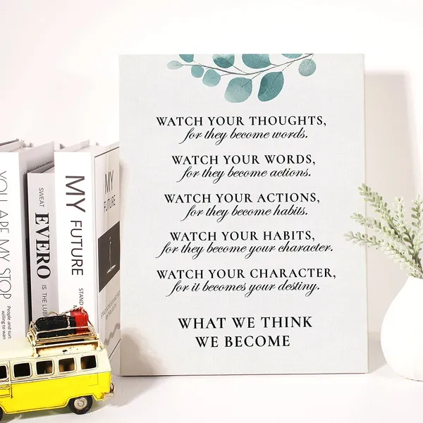 Multicolor_Inspirational_Canvas_Wall_Art_Motivational_Watch_Your_Thoughts_Quote_Canvas_Print_Positive_Canvas_Painting_Office_Home_Classroom_Wall_Decor_Framed_Gift_12_X_16_Inch