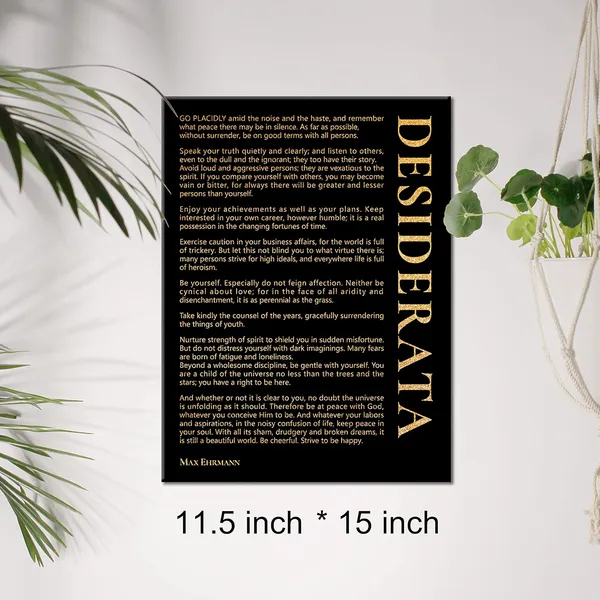 Multicolor_Inspirational_Gold_Foil_Canvas_Wall_Art_Motivational_Desiderata_Poem_Print_Framed_Canvas_Painting_Artwork_Home_Decor_Gifts_12_X_16_Inch