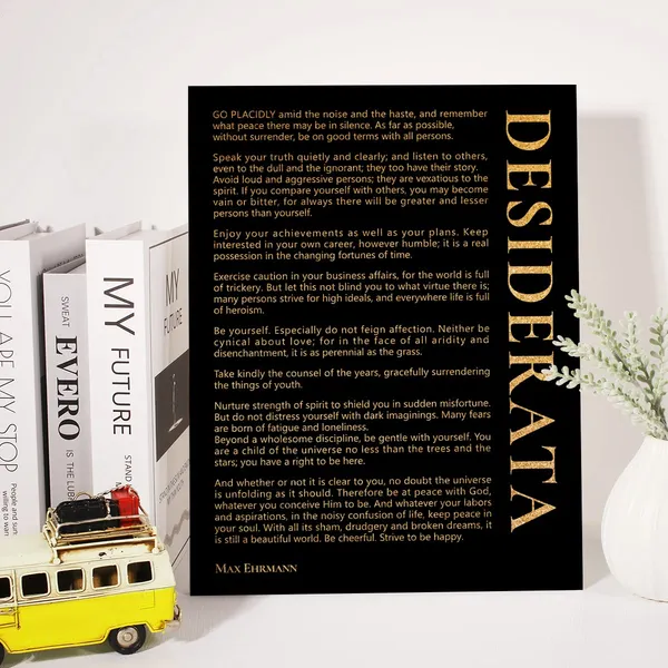 Multicolor_Inspirational_Gold_Foil_Canvas_Wall_Art_Motivational_Desiderata_Poem_Print_Framed_Canvas_Painting_Artwork_Home_Decor_Gifts_12_X_16_Inch