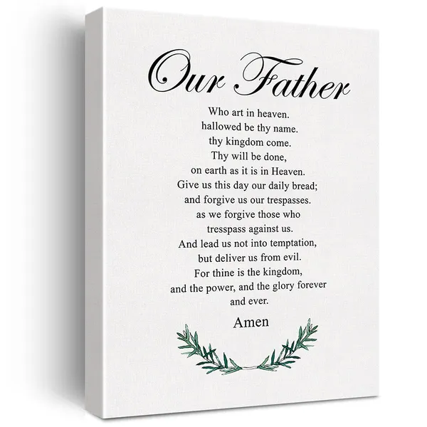 Multicolor_Christian_Canvas_Wall_Art_Our_Father_Prayer_Canvas_Print_Positive_Scripture_Canvas_Painting_Religious_Home_Wall_Decor_Framed_Gift_12_X_16_Inch