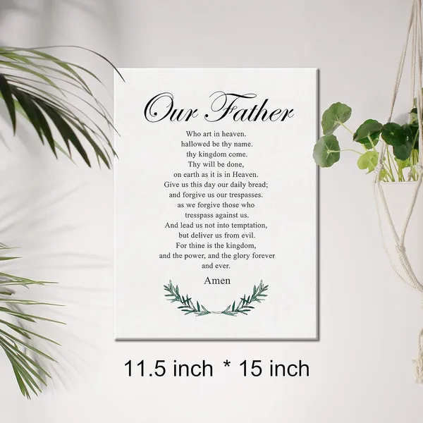 Multicolor_Christian_Canvas_Wall_Art_Our_Father_Prayer_Canvas_Print_Positive_Scripture_Canvas_Painting_Religious_Home_Wall_Decor_Framed_Gift_12_X_16_Inch