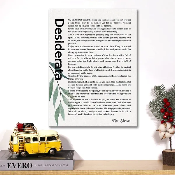 Multicolor_Desiderata_Literature_Quote_Canvas_Wall_Art_Motivational_Canvas_Print_Artwork_Positive_Canvas_Painting_Office_Home_Wall_Decor_Framed_Gift_12_X_16_Inch