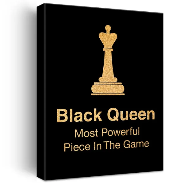 Multicolor_Black_Woman_Canvas_Wall_Art_Motivational_Black_Queen_Black_Girl_Magic_Positive_Quotes_Gold_Foil_Art_Print_Framed_Canvas_Painting_Artwork_Home_Decor_Gifts_12_X_16_Inch