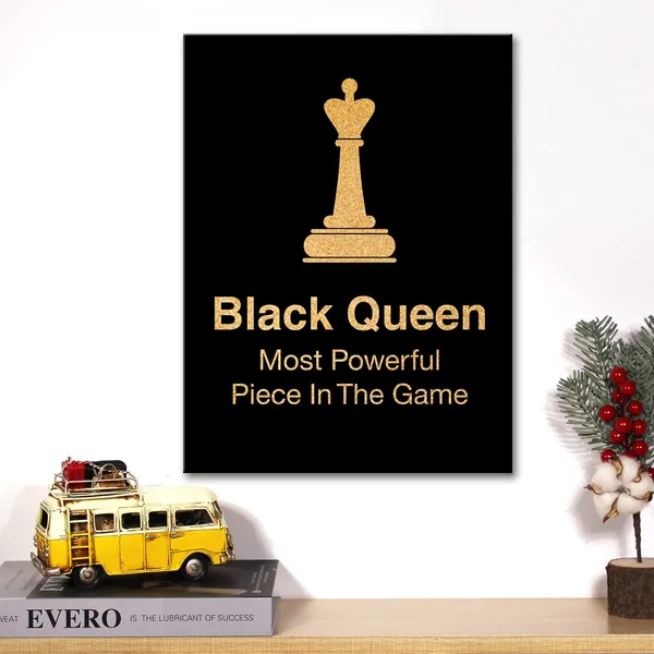 Multicolor_Black_Woman_Canvas_Wall_Art_Motivational_Black_Queen_Black_Girl_Magic_Positive_Quotes_Gold_Foil_Art_Print_Framed_Canvas_Painting_Artwork_Home_Decor_Gifts_12_X_16_Inch