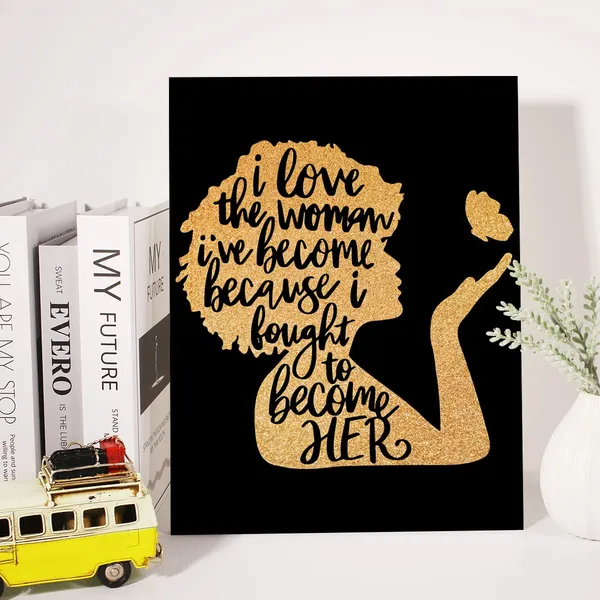 Multicolor_Black_Woman_Canvas_Wall_Art_Motivational_Afro_Woman_Black_Girl_Magic_Gold_Foil_Art_Print_Framed_Canvas_Painting_Artwork_Home_Decor_Gifts_12_X_16_Inch