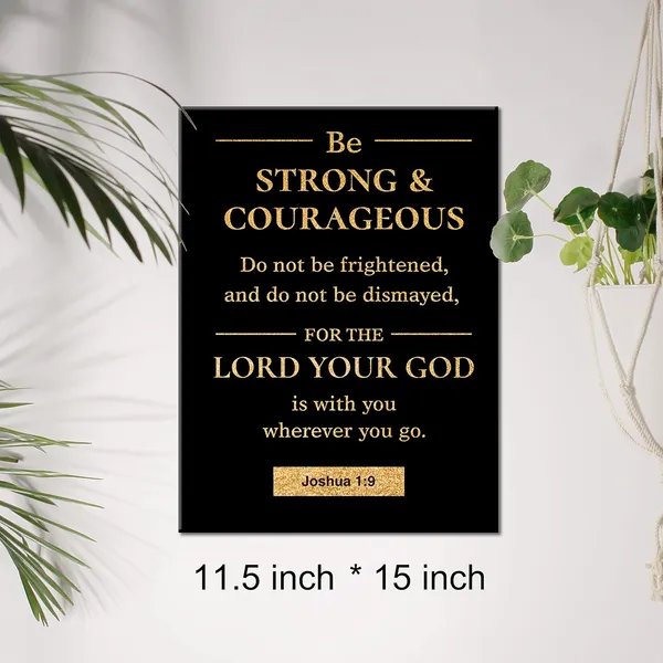 Gold_Christian_Gold_Foil_Canvas_Wall_Art_Motivational_Be_Strong_And_Courageous_Joshua_1:9_Print_Framed_Canvas_Painting_Artwork_Home_Decor_Gifts_12_X_16_Inch