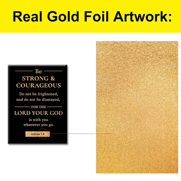 Gold_Christian_Gold_Foil_Canvas_Wall_Art_Motivational_Be_Strong_And_Courageous_Joshua_1:9_Print_Framed_Canvas_Painting_Artwork_Home_Decor_Gifts_12_X_16_Inch