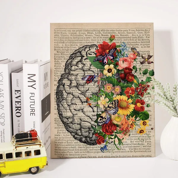 Multicolor_Brain_Art_Flower_Anatomy_Canvas_Wall_Art_Human_Brain_Butterfly_Canvas_Print_Medical_Painting_Wall_Decor_Framed_Psychology_Gift_12_X_16_Inch