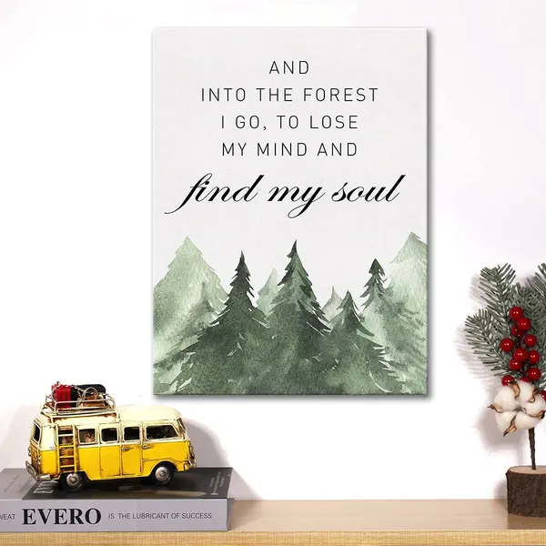 Multicolor_Canvas_Wall_Art_Inspirational_Motivational_Into_The_|_Forest_I_Go,_To_Lose_My_Mind_And_Find_My_Soul_Quote_Canvas_Print_Positive_Canvas_Painting_Office_Home_Wall_Decor_Framed_Gift_12_X_16_Inch