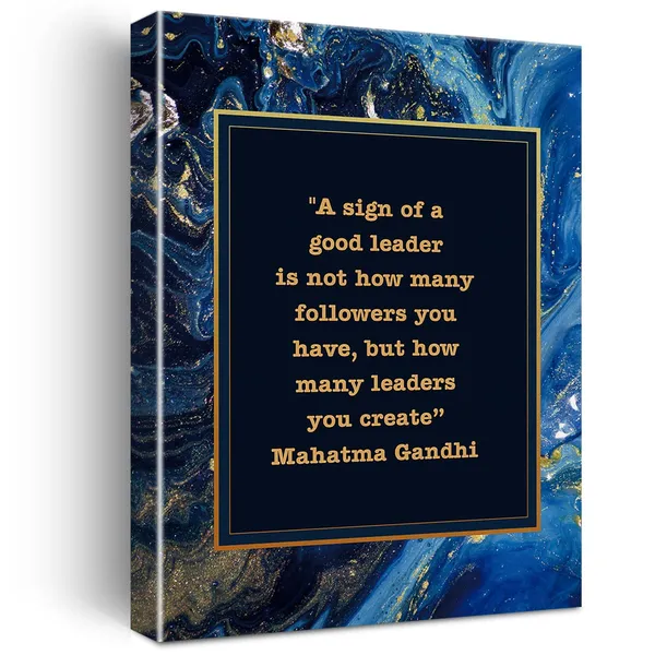 Multicolor_Inspirational_Mahatma_Gandhi_Quote_Canvas_Wall_Art_Sign_Of_A_Good_Leader_Canvas_Print_Positive_Leadership_Painting_Office_Home_Wall_Decor_Framed_Boss_Gift_12_X_16_Inch