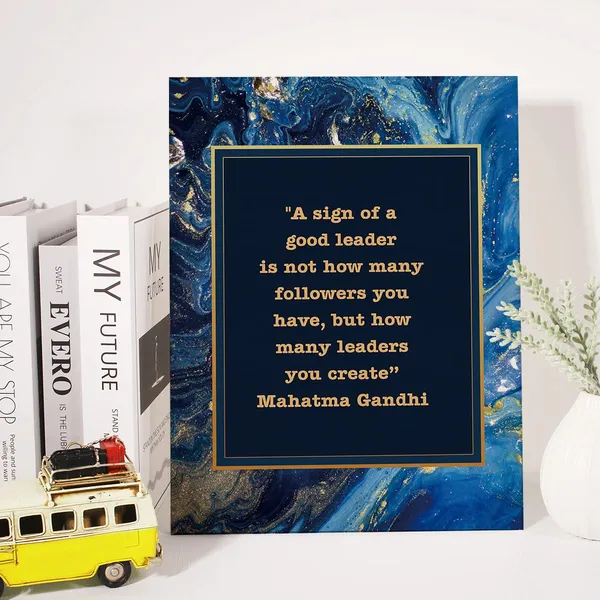 Multicolor_Inspirational_Mahatma_Gandhi_Quote_Canvas_Wall_Art_Sign_Of_A_Good_Leader_Canvas_Print_Positive_Leadership_Painting_Office_Home_Wall_Decor_Framed_Boss_Gift_12_X_16_Inch